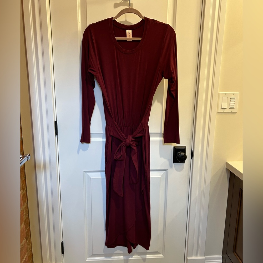 Smash + Tess Rebecca Wrap Dress - Burgundy